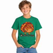 Boy wearing the Brother Turkey matching Thanksgiving shirt