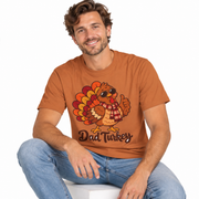 Man wearing the Dad Turkey matching Thanksgiving shirt