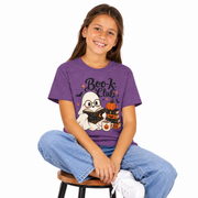 Book Club Ghost Halloween shirt for kids, worn