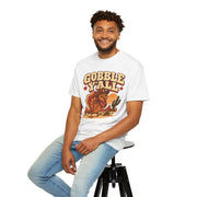 Gobble Y'all western turkey shirt for men, worn