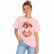 Silly goose design on a women's Comfort Colors shirt