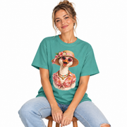 Silly goose design on a women's Comfort Colors shirt