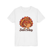 Sister Turkey matching Thanksgiving design on a kids shirt