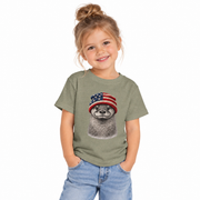 USA beanie otter design on a toddler shirt