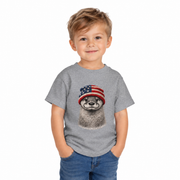 USA beanie otter design on a toddler shirt