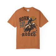 Born for the Rodeo vintage bull rider print on a Yam women's shirt