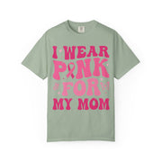I Wear Pink For My Mom print on a Bay women's shirt
