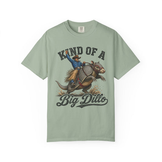 Kind of a Big Dillo vintage western armadillo print on a Bay women's shirt