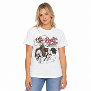 Women's Rootin' Tootin' Shirt styled in a lifestyle photo