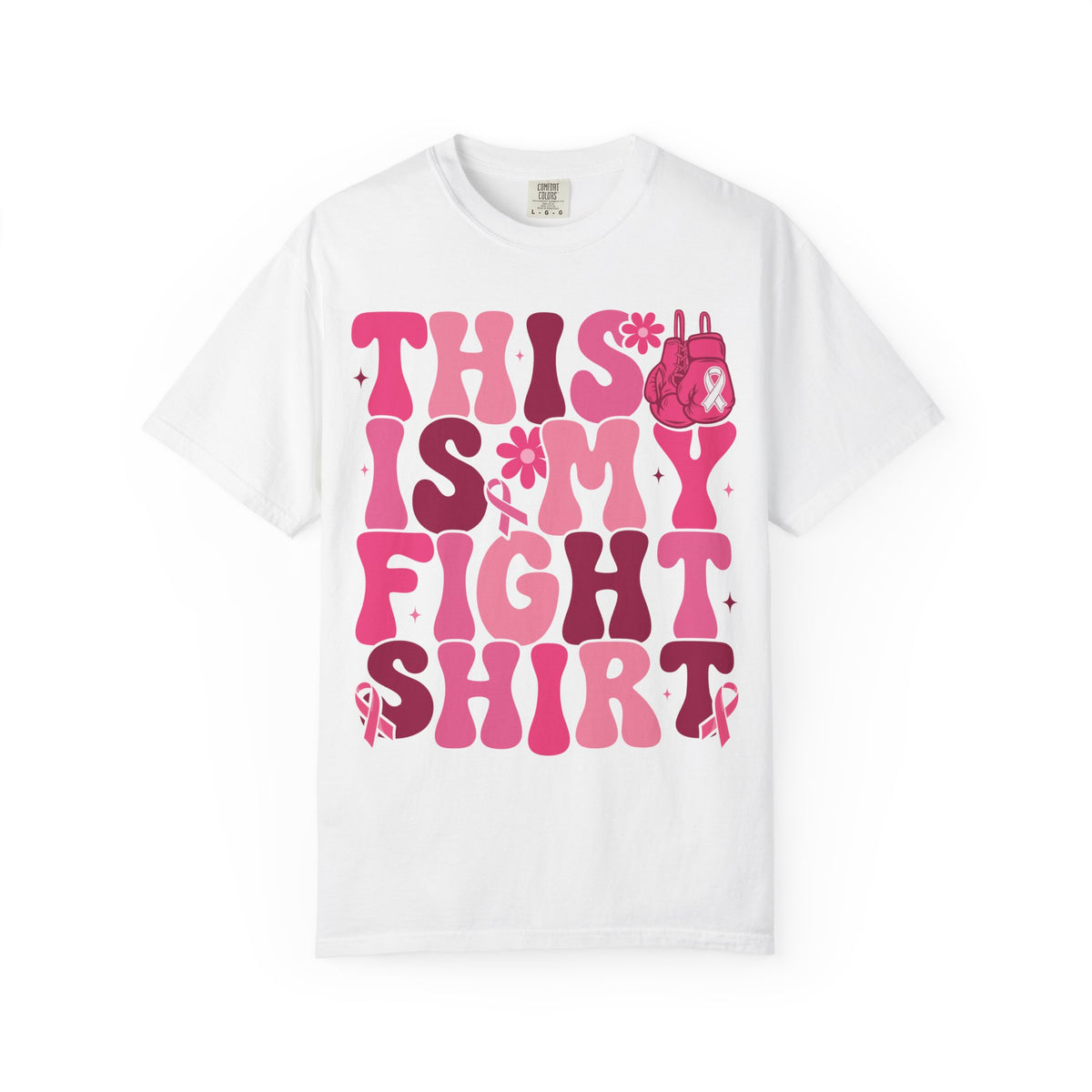 This Is My Fight Shirt print on a White women's shirt