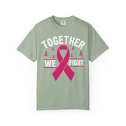 Together We Fight pink ribbon print on a Bay women's shirt