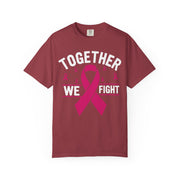 Together We Fight pink ribbon print on a Chili women's shirt