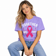 Women's Together We Fight Shirt styled in a lifestyle photo